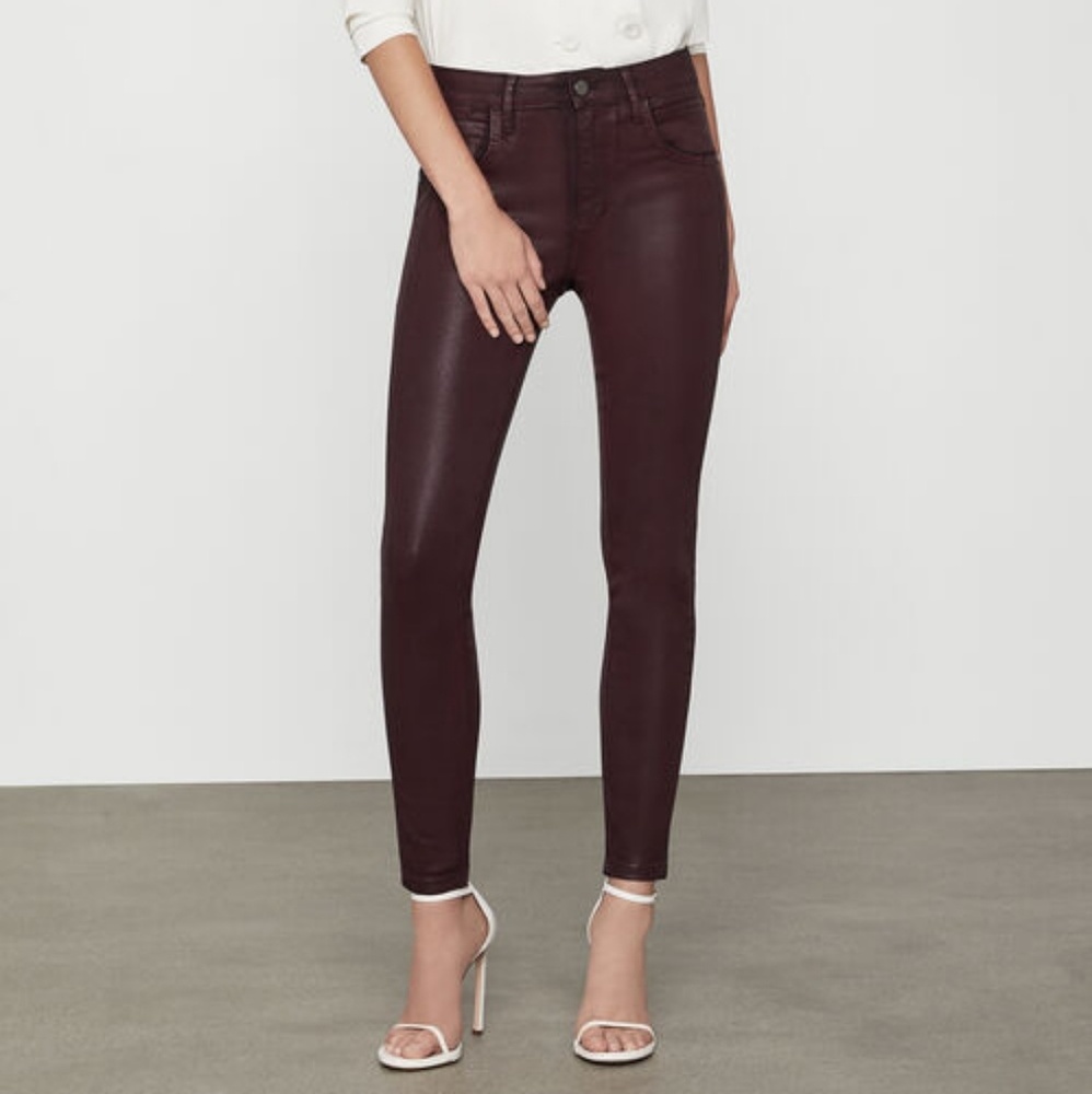 Bcbgmaxazria High Rise Bordeaux Skinny Jeans